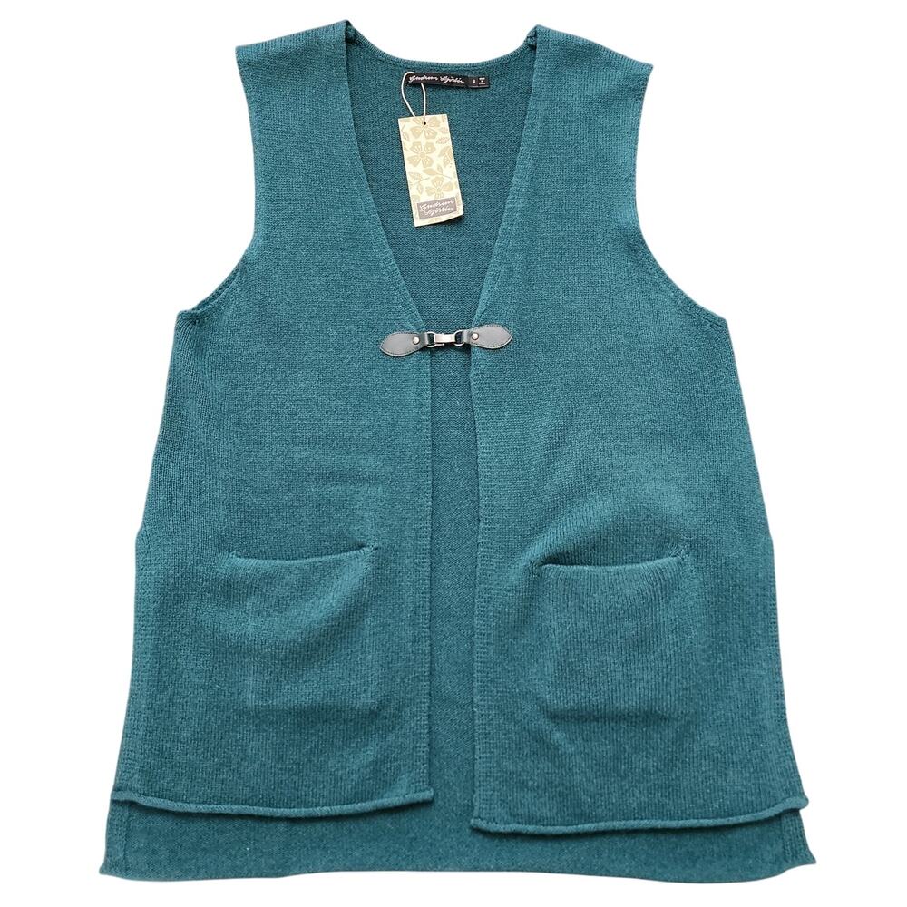 NWT Gudrun Sjödén Knitted Vest Strickweste 100% Wool Size Small